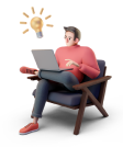 the user is sitting in a chair